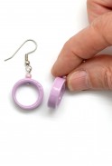 Small Ceramic Hoop Dangles